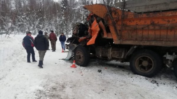 Два грузовика жестко столкнулись на алтайской трассе