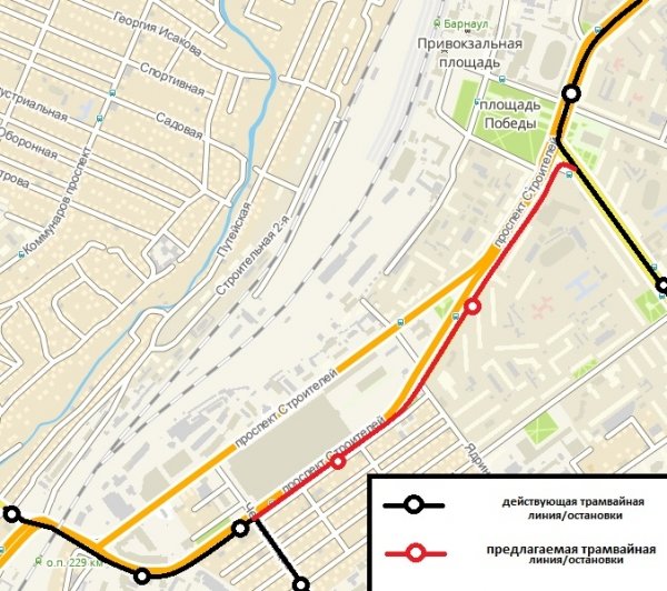 Барнаульские общественники предложили продлить трамвайные пути в центре города