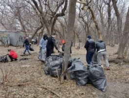 Сегодня в парке им. Ленина прошла экологическая акция